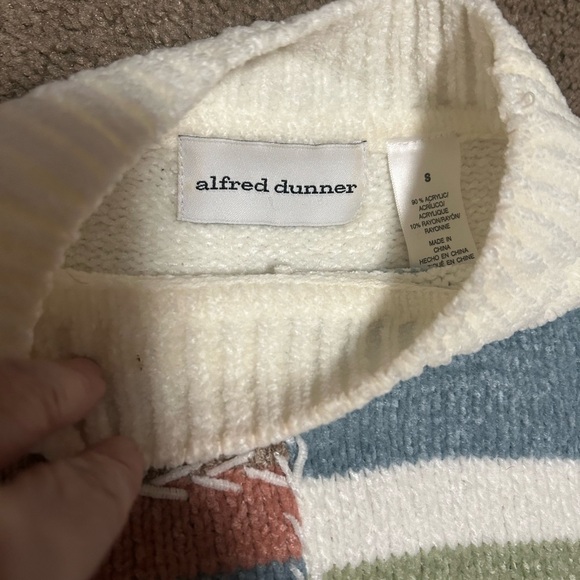 Alfred Dunner Cozy Striped Chenille Sweater | Women’s Medium - Picture 4 of 4